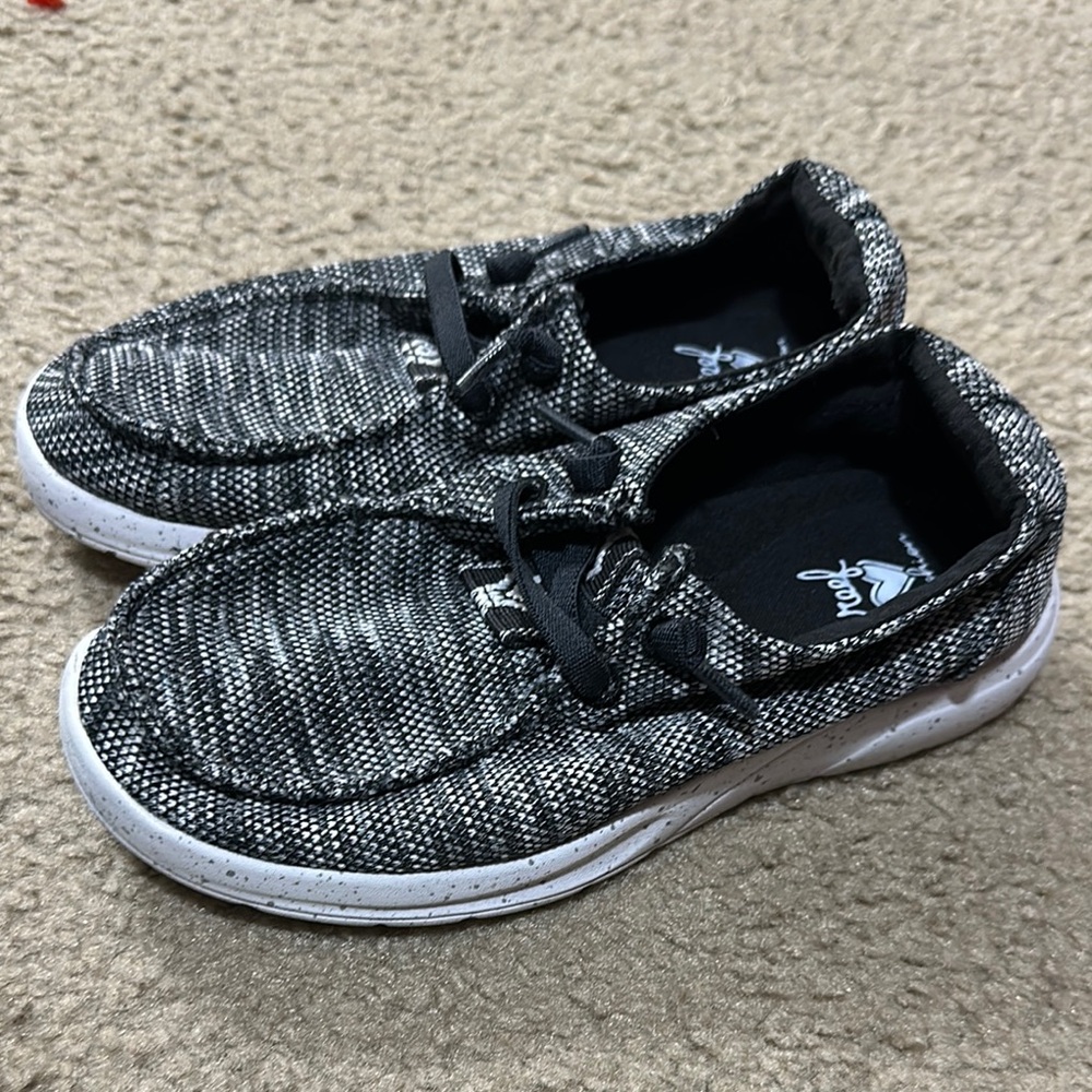 Reef Black and White Women's Slip On Shoes
